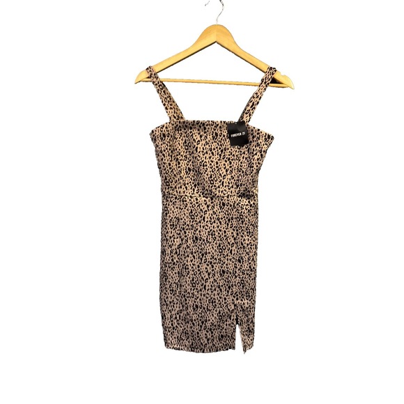 Forever 21 Dresses & Skirts - Forever 21 Y2K Leopard Print Bodycon Dress Womens Medium Mob Wife NWT Animal